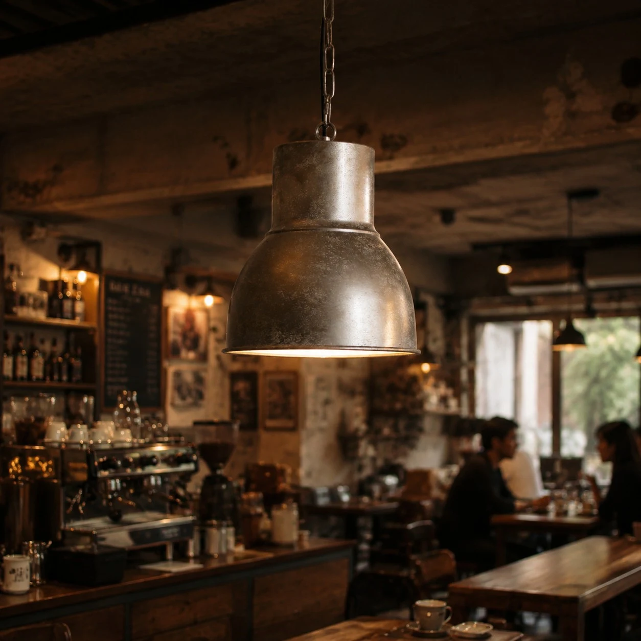 Vintage rust finish industrial pendant light