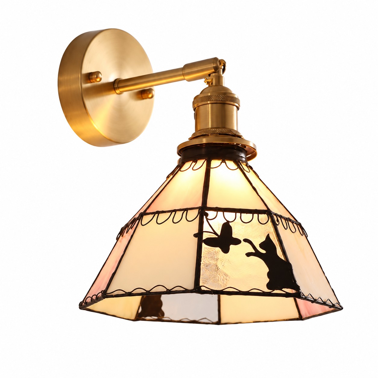 Pink Cat 02 Swivel-Head Wall Lamp