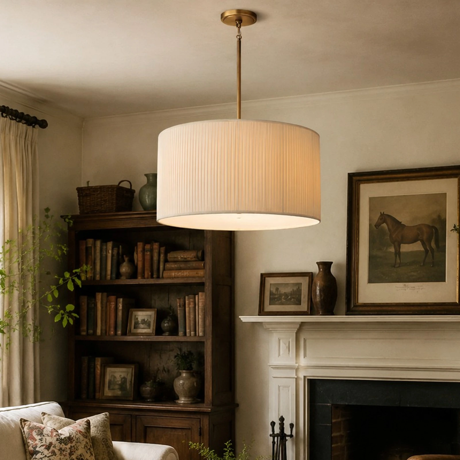Lustre Dumora dans un salon classique